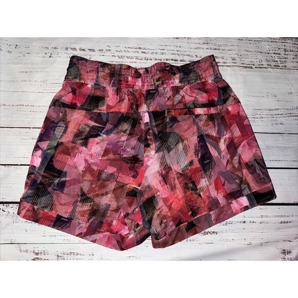 Lululemon Spring Break Away Shorts Sun Dazed Pink Black Drawstring Cuffed Size 2 - Picture 3 of 3